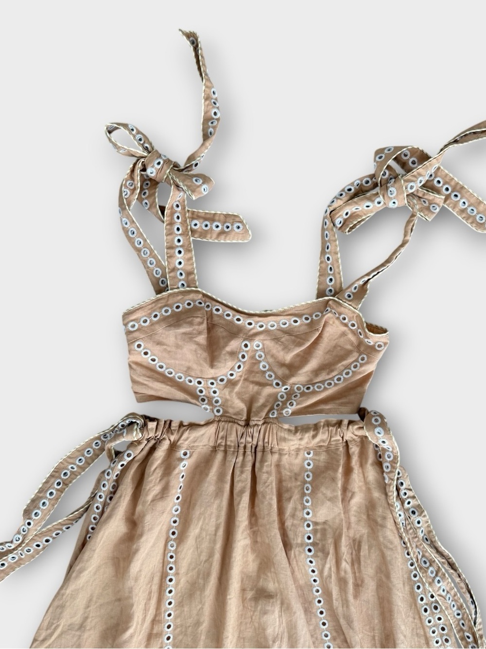 FARM Rio Peach Eyelet-Trim Maxi Dress - Picture 4 of 11